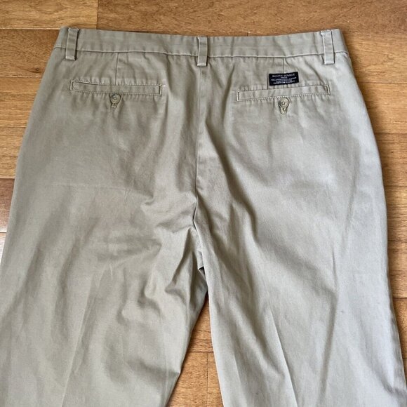 Banana Republic Emerson Chino Pants Mens Size 36 x 30.5 Khaki Flat Front Preppy - Picture 7 of 15